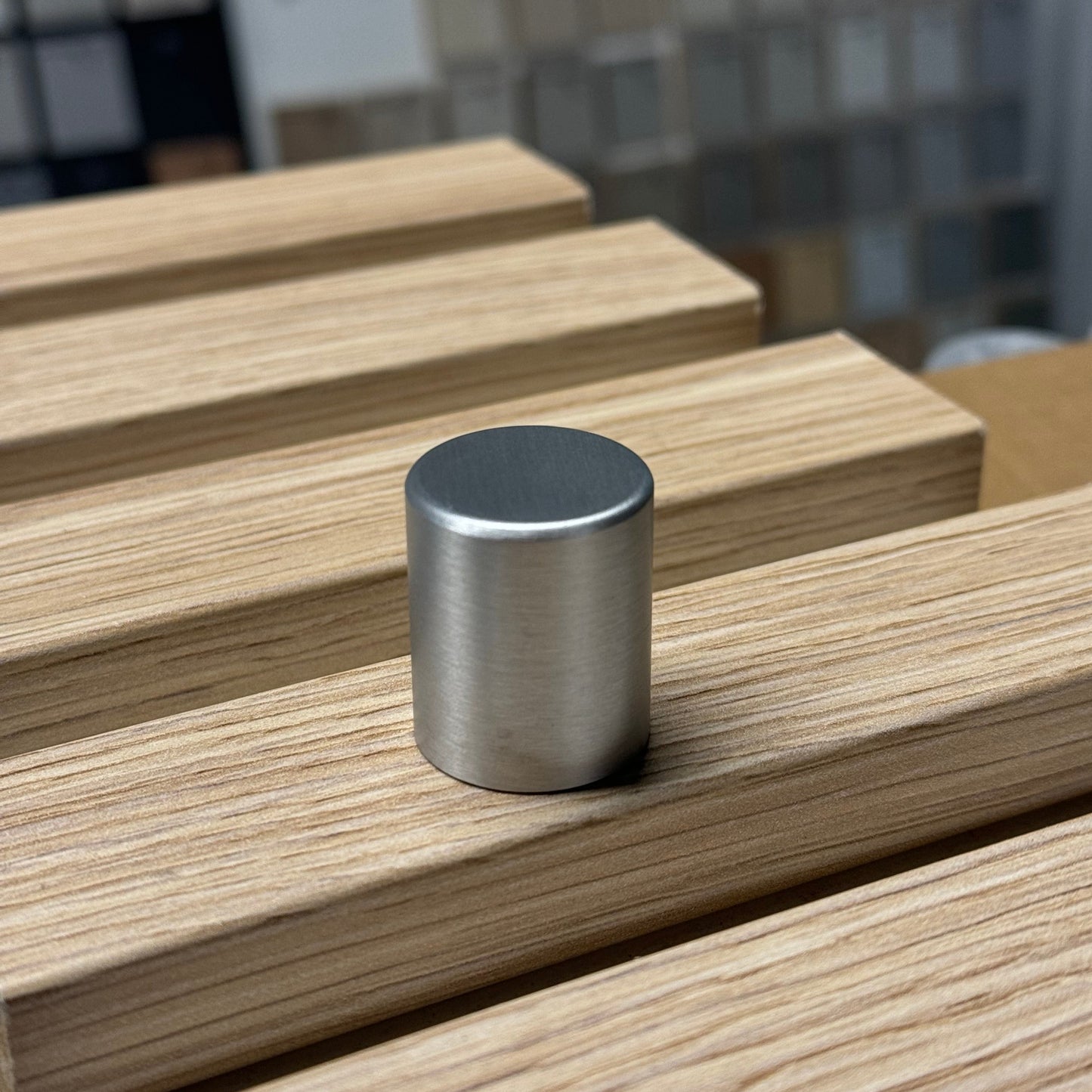 Brushed Silver Knob Handles 25mm