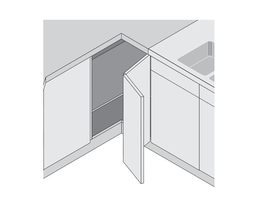 Blum CLIP top Bi-Fold Hinge E Dowel 60 Degree. Boss: EXPANDO 79T853E