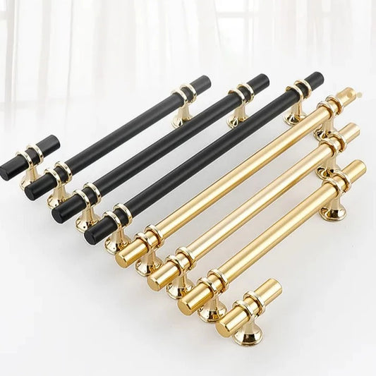 Furniture Pull handles Zinc Alloy Black/Gold