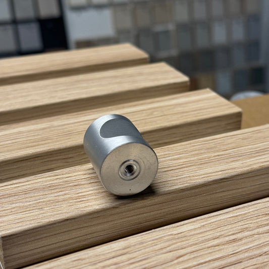 Brushed Silver Knob Handles 25mm