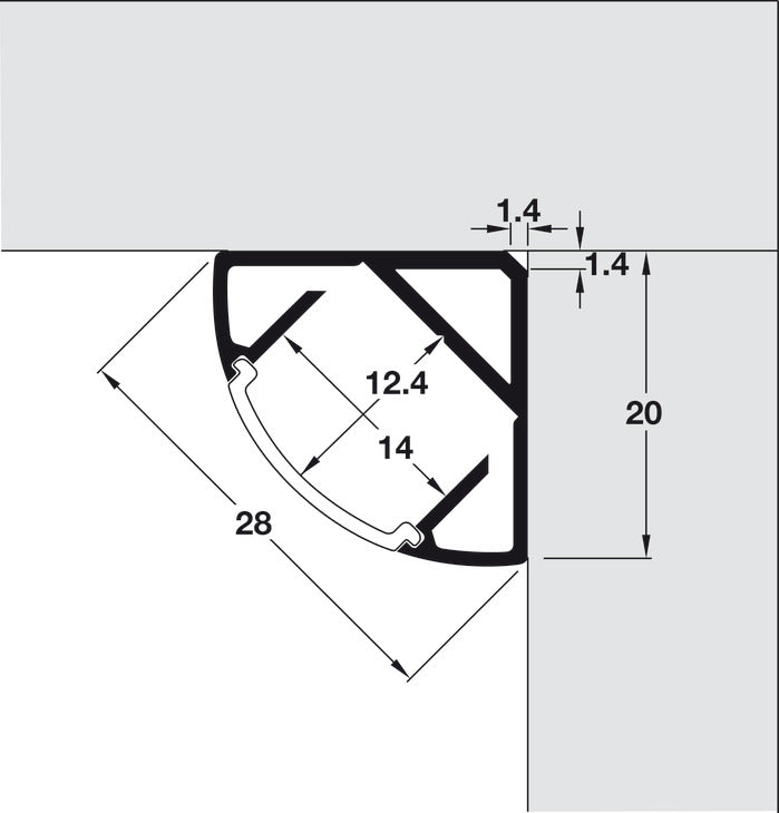 LOOX profiles, corner mounting