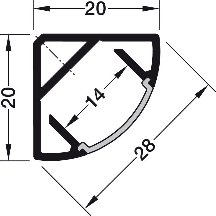 LOOX profiles, corner mounting