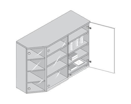 Blum CLIP top Glass Door Hinge 94 Degree Opening Angle. Inset Application. Boss: Screw-On 75T4300