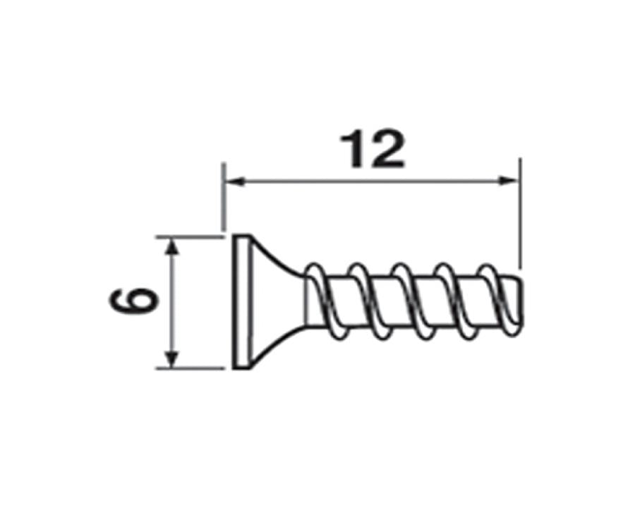 Blum Countersunk Screw For Blum Bush. Size: 12 X 3.5 G 608.1200