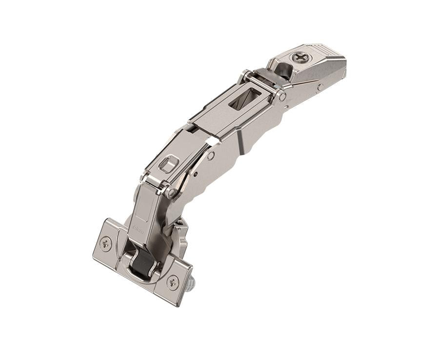 Blum CLIP top wide angle hinge for 0-protrusion 155° hinge. Overlay Application. Boss: Knock-on. Spring. 71T7580 ** Not compatible with BLUMOTION attachment **