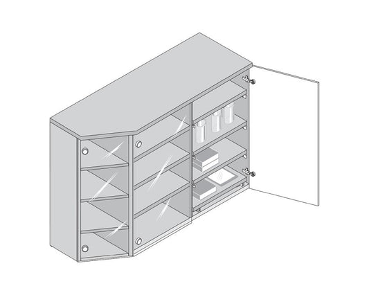 Blum CLIP top Glass Door Hinge 94 Degree Opening Angle. Full Overlay. Boss: Screw-On 75T4100