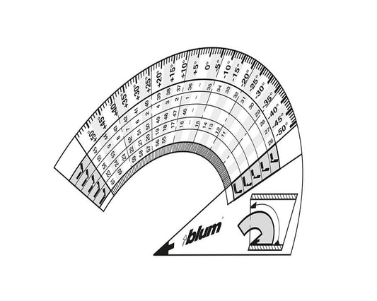 Blum Cabinet Angle Template 65.5810.01