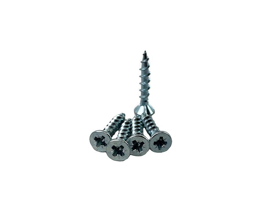 Pozi Head - Chipboard Screw Countersunk with nibs 4.2 x 25mm (8g x 1"). Sold per 1000/pack