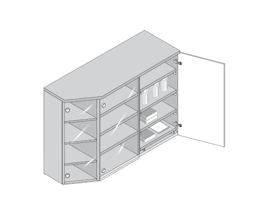 Blum CLIP top Glass Door Hinge 94 Degree Opening Angle. Half Overlay. Boss: Screw-On 75T4200